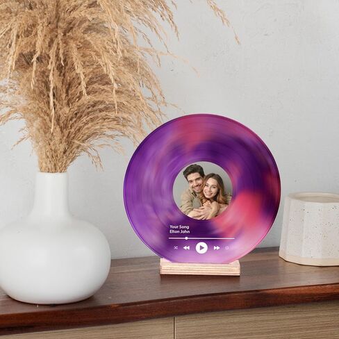 سجل فينيل مخصص ، سجل فينيل زخرفي مع صورة مخصصة ، هدايا الأزواج المخصصة ، هدايا الصور للذكرى السنوية ، زفاف ، لوحة أغاني أكريليك مخصصة ، ديكور للموسيقى in Kuwait