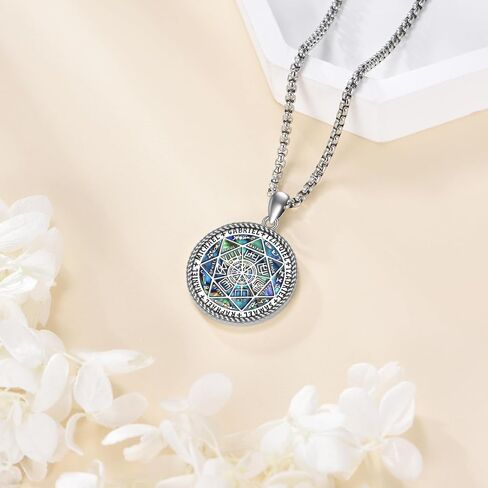 Angel Necklace Sterling Silver Biblically Angels Pendant Saints Jewelry Birthday Gifts for Women Men in Saudi Arabia