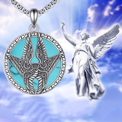 Angel Necklace Sterling Silver Biblically Angels Pendant Saints Jewelry Birthday Gifts for Women Men in Saudi Arabia