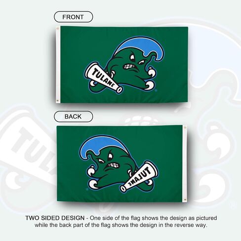 Desert Cactus Tulane University Flag Green Wave Flag Banners 100% Polyester Indoor Outdoor 3x5 feet Flags (Flag C) in Saudi Arabia