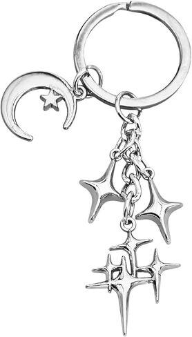 Gold Shiny Star Keychain Cute Celestial Charm Durable Metal Key Ring for Keys Bags Aesthetic Gift Car Party Decor in Saudi Arabia