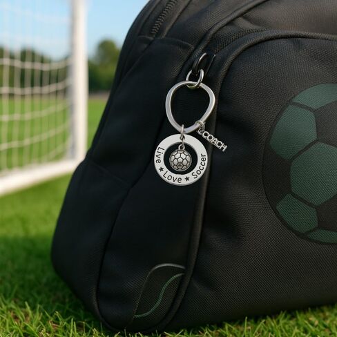 مجموعة Keychain Collection Collection- هدايا مدرب- مجوهرات كرة القدم ، Live Love Soccer Gift للرجال والنساء in Saudi Arabia