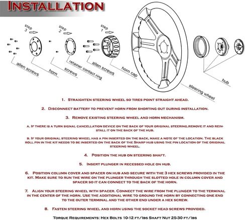 18 "Universal 457mm 5 Bolt ، 2 بوصة عمق ، عجلة قبض على الطراز القديم ، كروم 4-سبوك مع محول المحور متوافق مع T04 Kenworth ، Peterbilt جميع الطرز (قبضة الخشب الأبيض) in Saudi Arabia