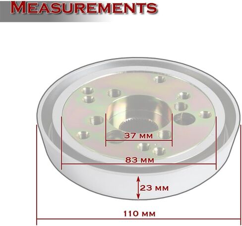 18 "Universal 457mm 5 Bolt ، 2 بوصة عمق ، عجلة قبض على الطراز القديم ، كروم 4-سبوك مع محول المحور متوافق مع T04 Kenworth ، Peterbilt جميع الطرز (قبضة الخشب الأبيض) in Saudi Arabia