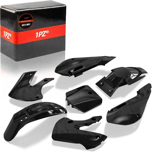 1PZ KX1-B01 Black Plastic Fender Fairing Kit set Replacement for kawasaki KLX 110 KX 65 DRZ110 Suzuki RM65 Suzuki DRZ110 DRZ 110 Dirt Pit Bike Motorcycle in Saudi Arabia