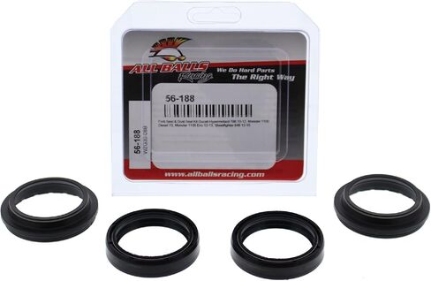 All Balls Racing 56-188 Fork and Dust Seal Kit Compatible with/Replacement For Ducati Hypermotard 796 2010-2012, Monster 1100 Evo 2012-2013, Monster 1100 Evo Diesel 2013, Streetfighter 848 2012-2015 in Saudi Arabia