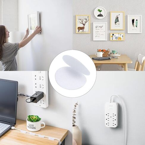 24 Pairs 1 Inch Hook and Loop Dots, Round Adhesive Double Sided Sticky Tape, Self Adhesive Nylon Hook and Loop Fasteners for Home Office DIY Tool Hanging, Black in Saudi Arabia