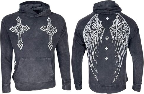 Xtreme Couture بواسطة Affliction Usisex كبير الحجم المربع الحارس Hoodie Stone Ranger in Saudi Arabia