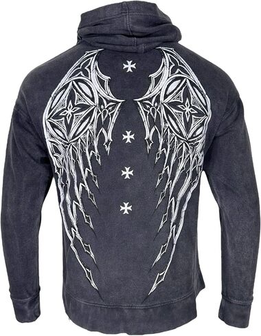 Xtreme Couture بواسطة Affliction Usisex كبير الحجم المربع الحارس Hoodie Stone Ranger in Saudi Arabia