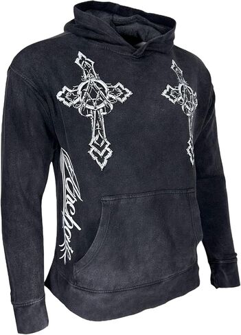 Xtreme Couture بواسطة Affliction Usisex كبير الحجم المربع الحارس Hoodie Stone Ranger in Saudi Arabia