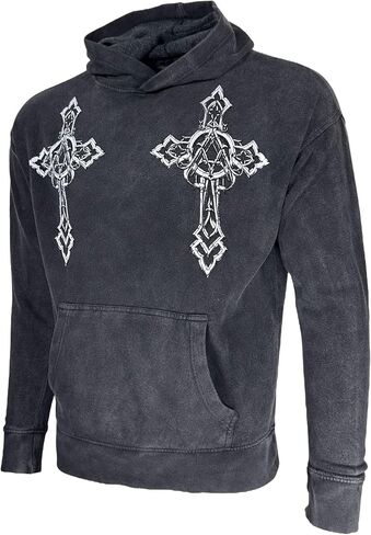 Xtreme Couture بواسطة Affliction Usisex كبير الحجم المربع الحارس Hoodie Stone Ranger in Saudi Arabia