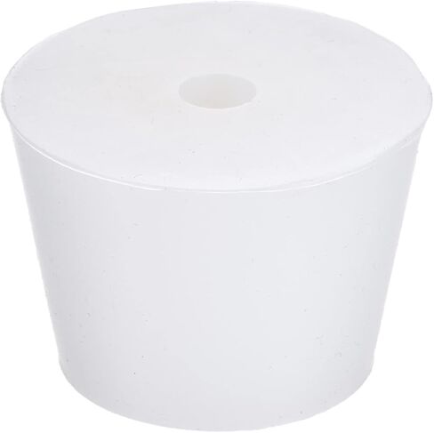 YOKIVE Silicone Rubber Stoppers with Hole, Tapered Plugs with High-Temperature Resistance | Protect Hole, Great for Lab Industry (White, 42mm to 52.7mm) in Saudi Arabia