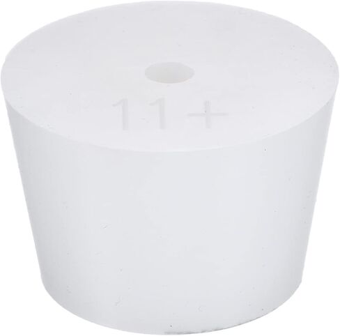 YOKIVE Silicone Rubber Stoppers with Hole, Tapered Plugs with High-Temperature Resistance | Protect Hole, Great for Lab Industry (White, 42mm to 52.7mm) in Saudi Arabia
