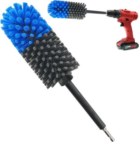 Wheel Brush, Soft Drill Wheel Cleaner Brush, Drill Brush for Car Wheel, No Scratches Highly Dense and Durable Car Wheel Brush Rim Tire Car Cleaning Brush for Wheels, Rims, Engines, Exhaust in Kuwait