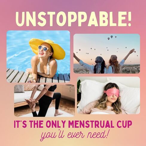 كأس الحيض من DUTCHESS - أكواب فترة الحيض من السيليكون الطبية الناعمة القابلة لإعادة الاستخدام - سهلة التنظيف وبديل للوسادة - أبيض، كبير in Kuwait