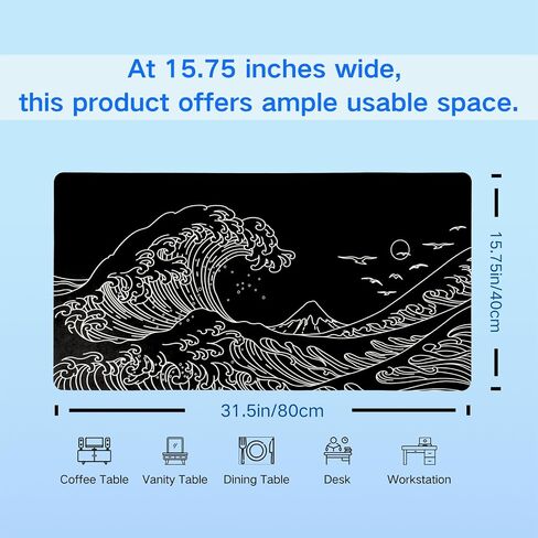 Cherry Blossom Scenery Large Gaming Desk Pad,XXL Anime Gaming Mouse Pad Keyboard Mat,Mouse Mat Gaming 31.5 x 15.75 in, Large Desk Mat,Waterproof&Non-Slip Desk Mat, Big Desk Pad for Gaming,Office,Home in Kuwait