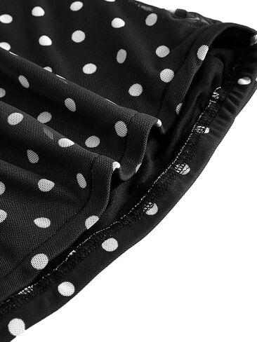 المرأة y2k polka dot mesh tube top top with وشاح أكمام in Kuwait
