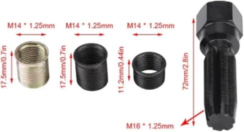 16pcs/set Spark pl-ug tap repair set rethreading set kit m14 x 1.25 in Saudi Arabia