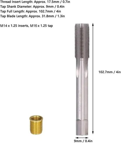 رأس الأسطوانة retheredged Kit M14x1.25 إدراج و M16x1.25 Tap Kit 13pcs in Saudi Arabia