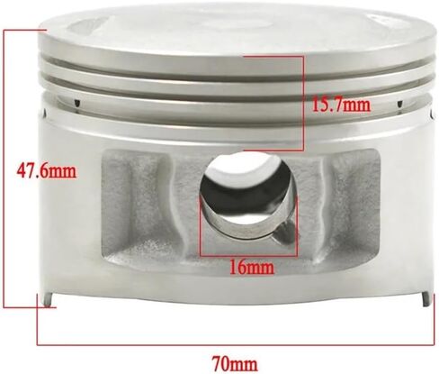 أجزاء الدراجات النارية حجم 70 مم ~ 70.50 مم رنين مكبس الملاءمة لـ ST225 BRONCO TTR230 TT-R230 TW225E XT225 XT225 TT225 TTR225 TT-R225 (EVERSEDE50 (70.5mm)) in Saudi Arabia