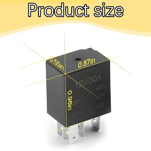 2PCS 5Pin 12V 30A Heavy Duty Vehicle Standard Starter Relay for Motor, Multi-Purpose Automotive Fuel Pump Relay Replacement Accessories, Universal for SUVs, Trucks, RVs in Kuwait