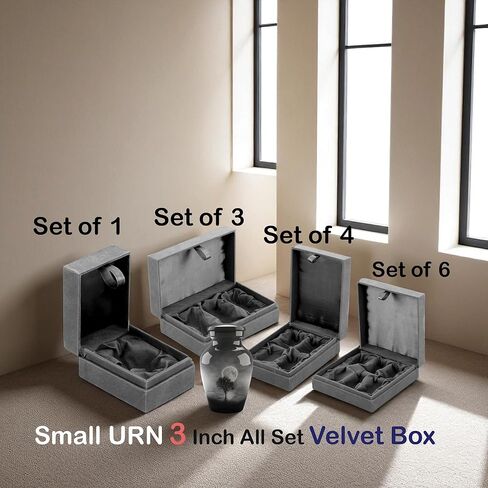 جرة جنازة حرق الجثث للبالغين من Forever URNS مع موضوع مطبوع على شكل شجرة ليلة القمر للرماد البشري للإناث والذكور | 200 متر مكعب في | كبير | متعدد الألوان | مصنوع يدويًا بالكامل مع حقيبة حماية مخملية in Kuwait