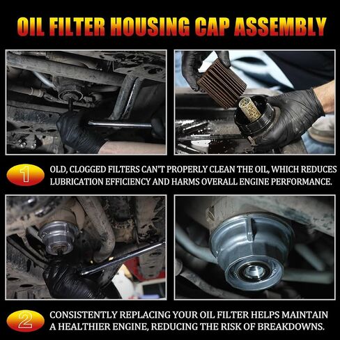 مجموعة غطاء الإسكان لمرشح زيت الألومنيوم متوافق مع تويوتا ، وكزس مركبة RAV4 TUNDRA 4RUNNER CAMRY HIVELANDER TACOMA ، RX350 ، ES350 ، IS ، LS ، NX REPLIC# 15620-31060 ، 15643-31050 ، 04152-YZZA1 in Saudi Arabia
