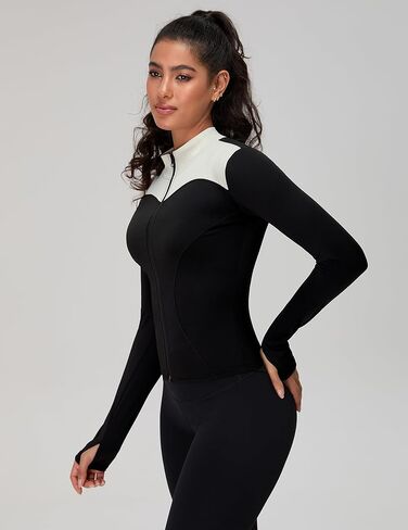 BMJL Womens Long Sleeve Workout Tops Zip Up Golf Shirts UV Sun Protection Fitness Clothing in Saudi Arabia