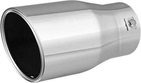TriTrust Exhaust Tip, 2-2.75 inch inlet adjustable, Fit 2''/2.25''/2.5''/2.75'' Outer diameter Tailpipe, 4''Outlet 7.5''Long Muffler Tip, Chrome Stainless Steel Tail Tip in Kuwait