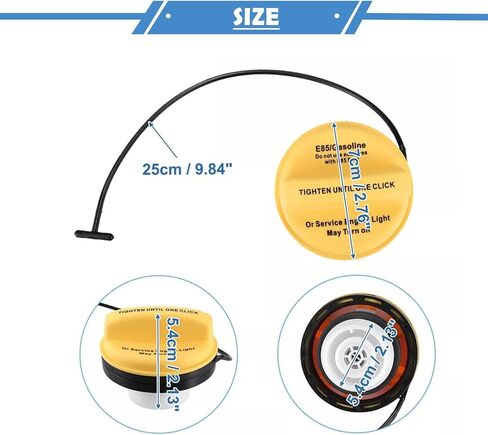 Gas Fuel Tank Filler Cap Compatible with Cadillac Escalade ESV EXT - for Chevrolet Avalanche Silverado Suburban 1500 2500 3500 HD Tahoe - for GMC Sierra Yukon XL 1500 2500 3500 HD OE # 20962524 in Saudi Arabia