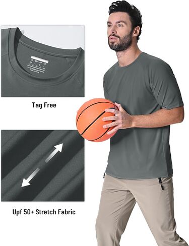 TACVASEN Men's Rashguard Shirts Short Sleeve UPF 50+ Sun Protection SPF T-Shirt Quick Dry Fishing Swim Athletic Tops in Saudi Arabia