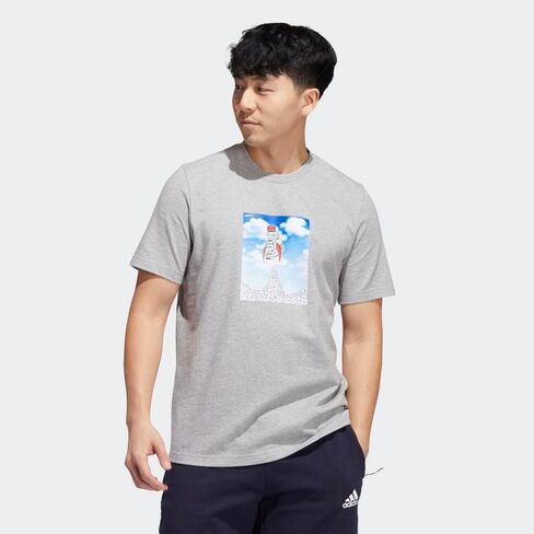 adidas Boost Rocket Graphic Tee Men's, Blue, Size 3XL in Saudi Arabia