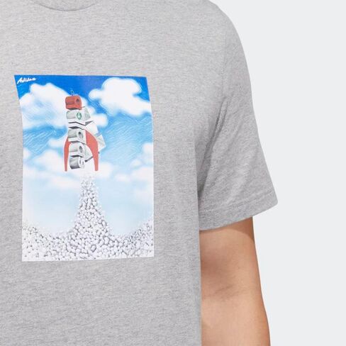 adidas Boost Rocket Graphic Tee Men's, Blue, Size 3XL in Saudi Arabia