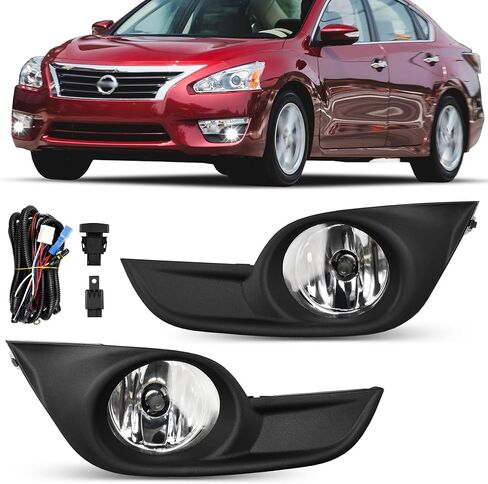 Fog Lights - Front Fog Lamps Assembly Compatible with Nissan Altima 2016 2017 2018 - Fog Light Replacement Kit Replacement for NI1038139, NI1039139, 622579HS0A, and 622569HS0A in Kuwait