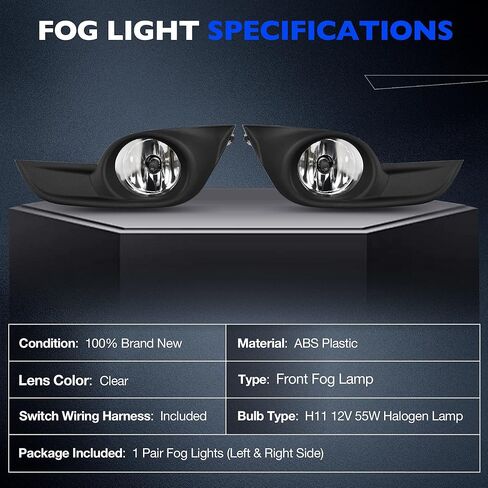 Fog Lights - Front Fog Lamps Assembly Compatible with Nissan Altima 2016 2017 2018 - Fog Light Replacement Kit Replacement for NI1038139, NI1039139, 622579HS0A, and 622569HS0A in Kuwait