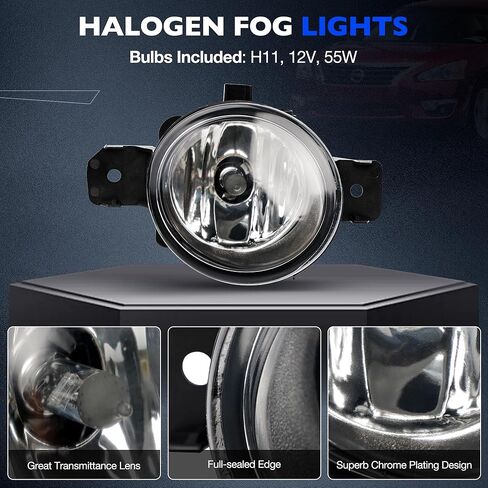 Fog Lights - Front Fog Lamps Assembly Compatible with Nissan Altima 2016 2017 2018 - Fog Light Replacement Kit Replacement for NI1038139, NI1039139, 622579HS0A, and 622569HS0A in Kuwait