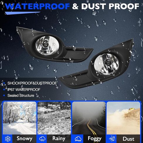 Fog Lights - Front Fog Lamps Assembly Compatible with Nissan Altima 2016 2017 2018 - Fog Light Replacement Kit Replacement for NI1038139, NI1039139, 622579HS0A, and 622569HS0A in Kuwait