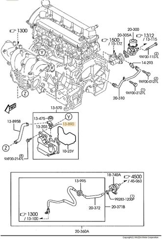 Mazda PCV Valve - L3K9-13-890 in Saudi Arabia