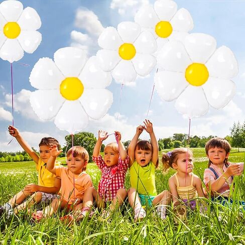 البالونات Daisy- 14pcs البالونات زهرة زهرة من زهرة واحدة أو اثنين من زخارف الحفلات الرائعة الفتيات ديزي تحت عنوان حفلة عيد ميلاد استحمام الطفل زواج بالون أبيض in Kuwait