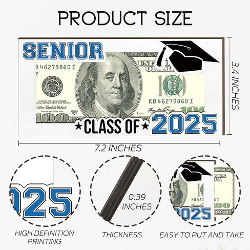 Graduation Money Holder 1 Set Graduation Gift Wooden Graduation Card Box Cash Holder Class of 2025 Senior Money Gift for Son Daughter Friend Graduation Party Decorations-A05 in Kuwait