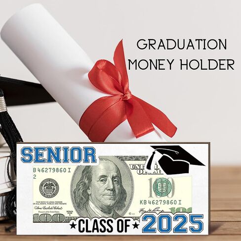 Graduation Money Holder 1 Set Graduation Gift Wooden Graduation Card Box Cash Holder Class of 2025 Senior Money Gift for Son Daughter Friend Graduation Party Decorations-A05 in Kuwait