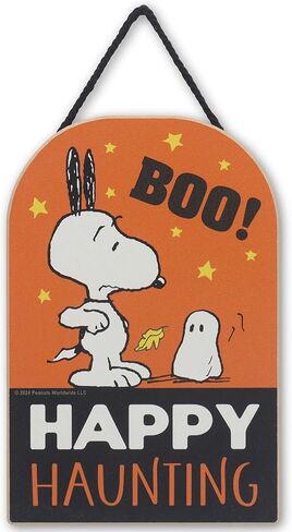 الفول السوداني Snoopy يأتي لدغة معلقة ديكور الجدار الخشبي - متعة مصاص دماء علامة سنوبي لزينة الهالوين in Kuwait