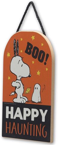 الفول السوداني Snoopy يأتي لدغة معلقة ديكور الجدار الخشبي - متعة مصاص دماء علامة سنوبي لزينة الهالوين in Kuwait