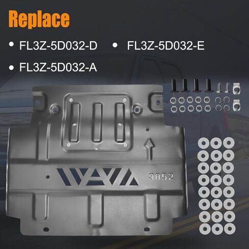 حارس دفقة المحرك تحت متوافق مع Ford F150 2018 2019 2020 2021 2022 Front Center Underbody Shield استبدال#FL3Z5D032D FL3Z5D032E COR COVER in Saudi Arabia