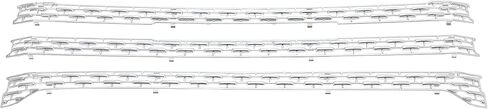 KUAFU Front Grille Inserts Compatible with 2020-2023 GMC Sierra 2500 3500 HD AT4 SLT Mesh Grill Cover Trim Silvery - 3Pcs in Saudi Arabia
