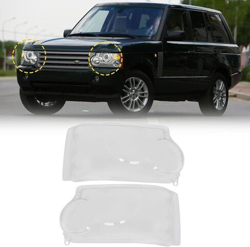FZJDSD Left and Right Headlight Lens Cover Lampshade Compatible with Land Rover Range Rover 2006 2007 2008 2009 (Not Sport one) (Passenger and Driver Side) in Saudi Arabia