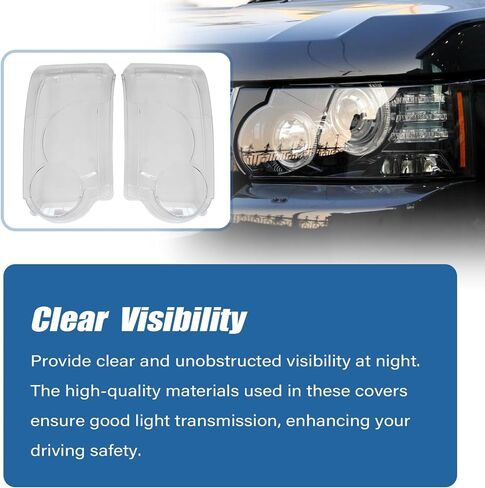 FZJDSD Left and Right Headlight Lens Cover Lampshade Compatible with Land Rover Range Rover 2006 2007 2008 2009 (Not Sport one) (Passenger and Driver Side) in Saudi Arabia