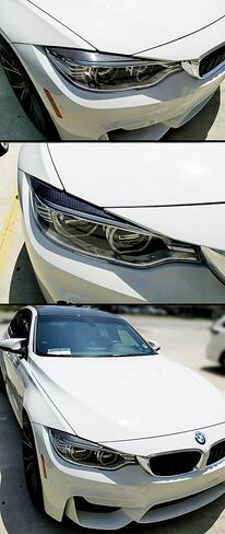Cuztom Tuning Pair of Carbon Fiber Headlight Eye lid Cover Eyebrows Compatible for 2012-2019 BMW F32 F33 F36 & F80 F82 F83 M3 M4 in Saudi Arabia