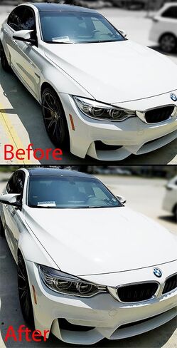 Cuztom Tuning Pair of Carbon Fiber Headlight Eye lid Cover Eyebrows Compatible for 2012-2019 BMW F32 F33 F36 & F80 F82 F83 M3 M4 in Saudi Arabia