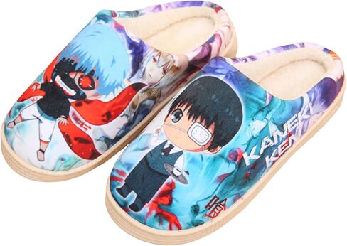 Anime Plush Slippers Soft Memory Foam House Slippers Men Women Winter Warm Anti-slip Indoor Outdoor Slip on Shoes in Saudi Arabia